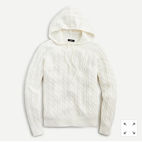 J Crew Cableknit Hoodie 